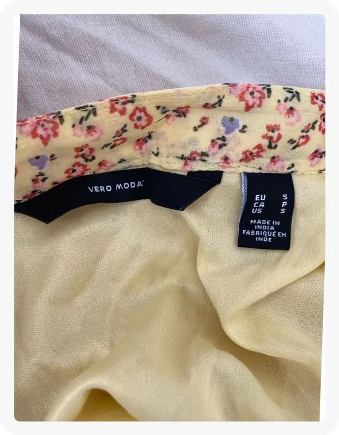 Robe longue fleurie bohème jaune Vero Moda - photo numéro 10