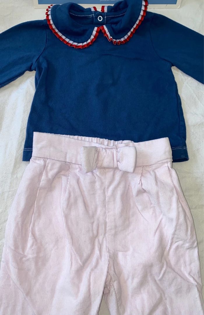 pantalon velour rose jacadi - photo numéro 2