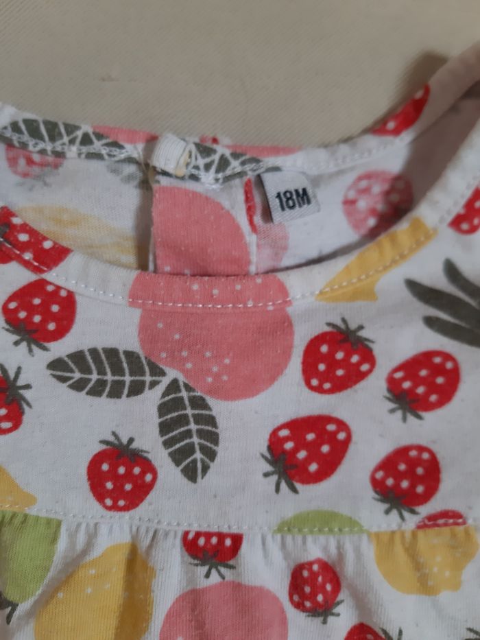 tunique manches courtes fruits - tee-shirt fille - 18 mois - photo numéro 4