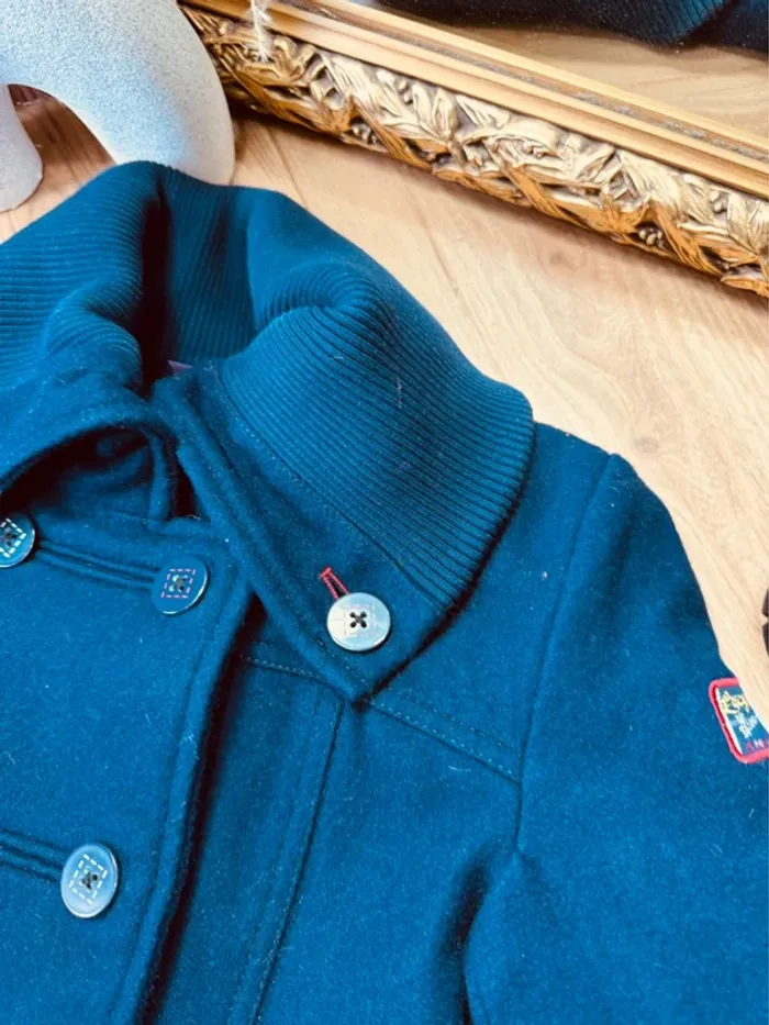 Taille 8 ans manteau type duffle-coat fille Sergent Major bleu marine * laine * 🩷 - photo numéro 2