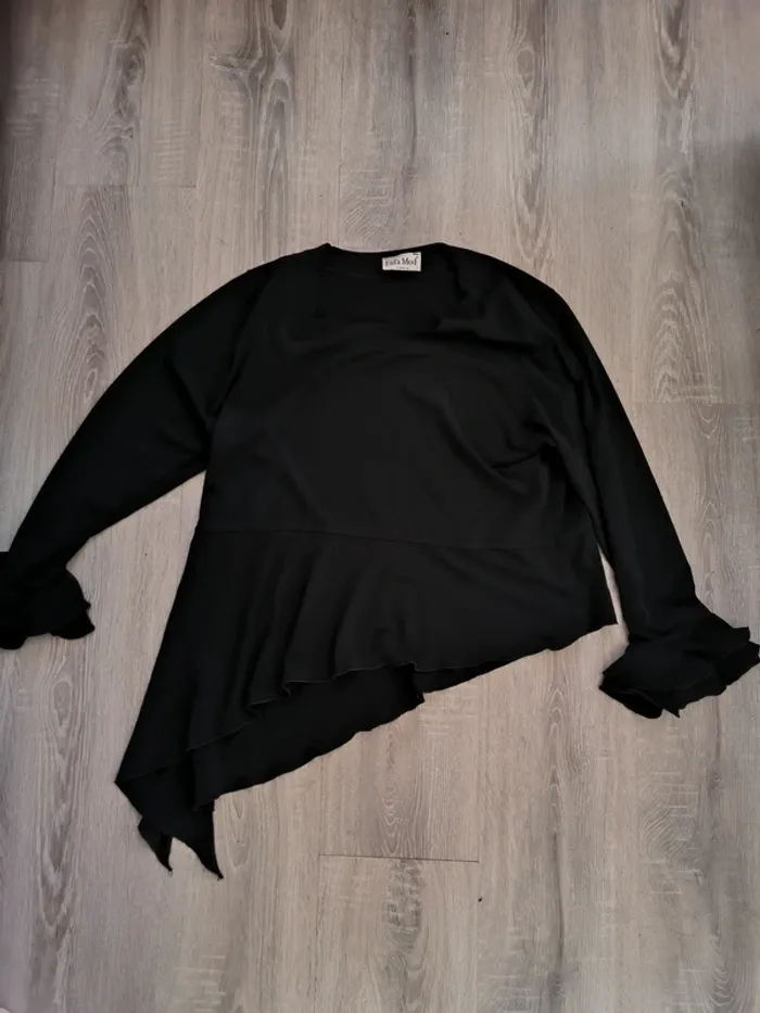 T-shirt asymétrique noir