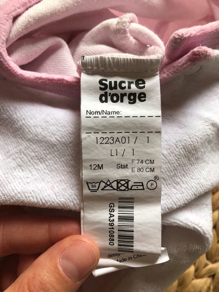 Pyjama sucre d’orge 12 mois - photo numéro 3