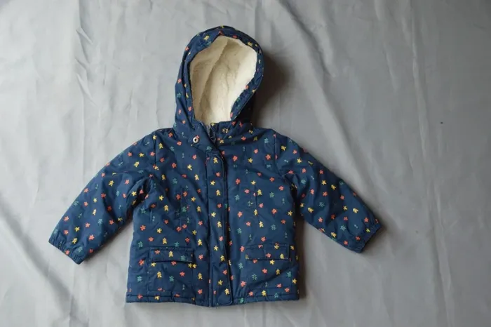 Parka enfant Mots d'enfants marine motifs 24-36 mois