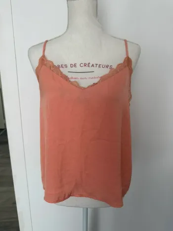 Débardeur satiné avec dentelle Pimkie taille L ou 40