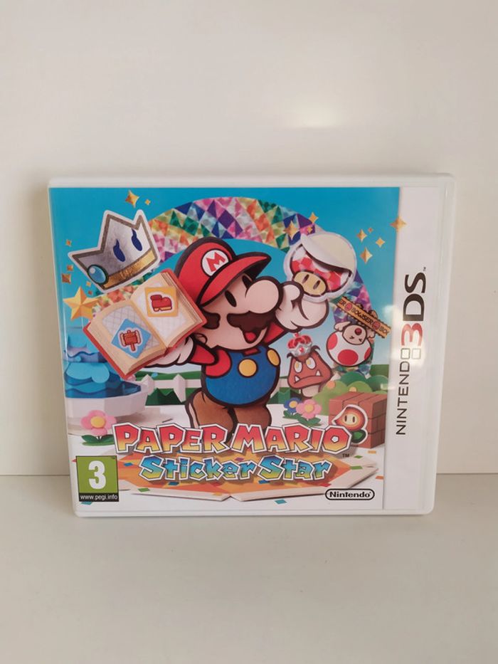Paper Mario Sticker Star Nintendo 3DS officiel EUR complet CIB notices + boite