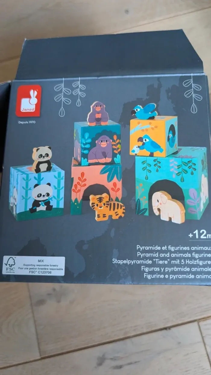 Jeux pyramide et figurines animaux janod - photo numéro 3