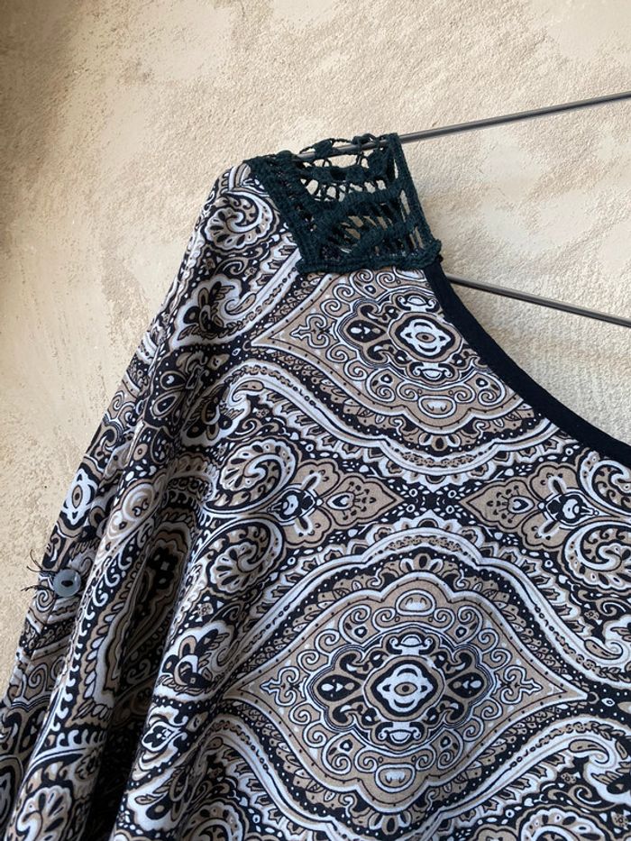 Top à motifs cachemire dos ajouré crochet Care You S/M - photo numéro 4