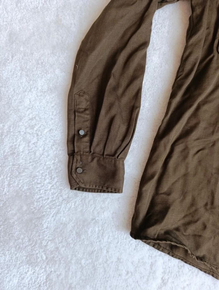 Chemise Zara woman Premium collection XS vert Kaki 100% lyocell - photo numéro 9