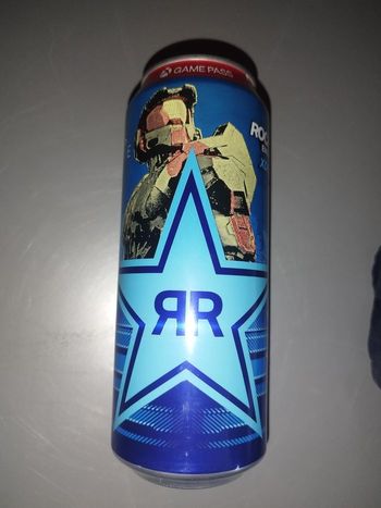 Bouteille cannette halo énergie drink xbox