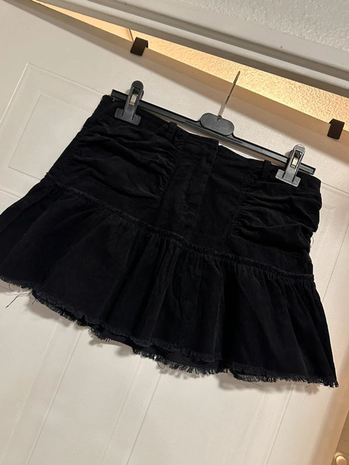 Mini Jupe en Velours Noir Taille 36/38 - photo numéro 2