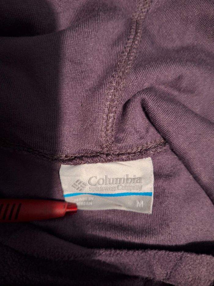 Polaire fine columbia violette - taille M - photo numéro 8