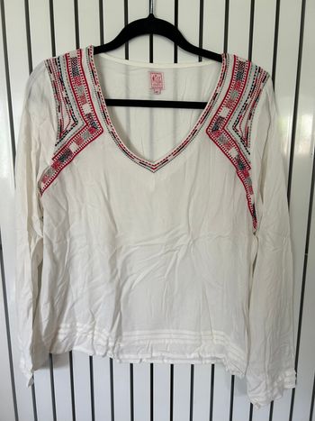Blouse ml blanche, Miss Captain, taille 42