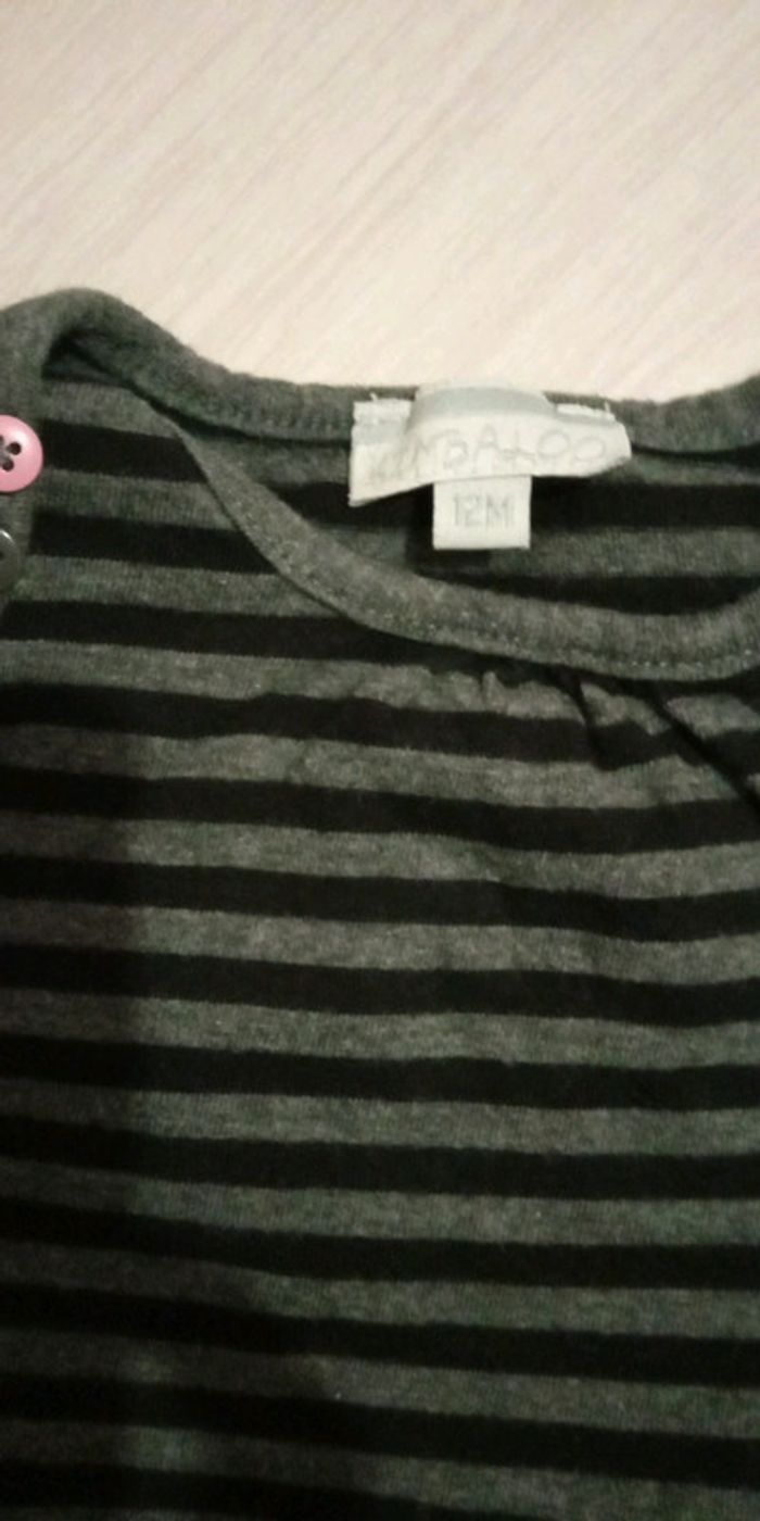 Pull gris et noir 12 mois - photo numéro 3