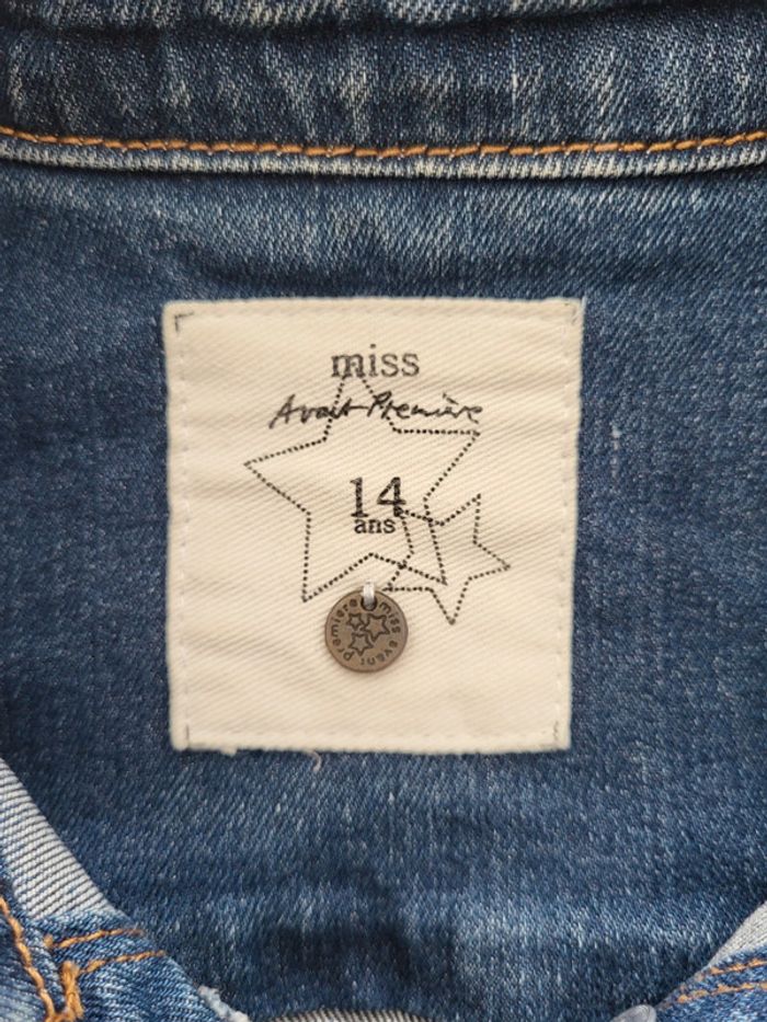 Veste en jean bleue Miss Avant Première Taille 14 ans - photo numéro 6