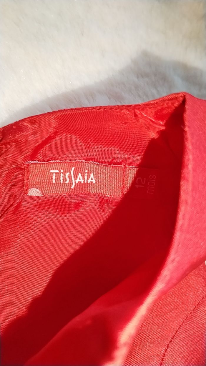 Robe de Fête Tulle Rouge Pailleté 12 mois Tissaia - photo numéro 4
