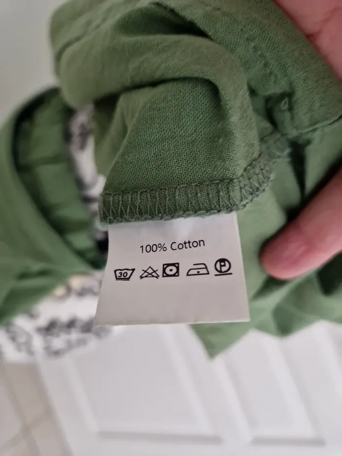 Ensemble pantalon vert coton taille L - photo numéro 4