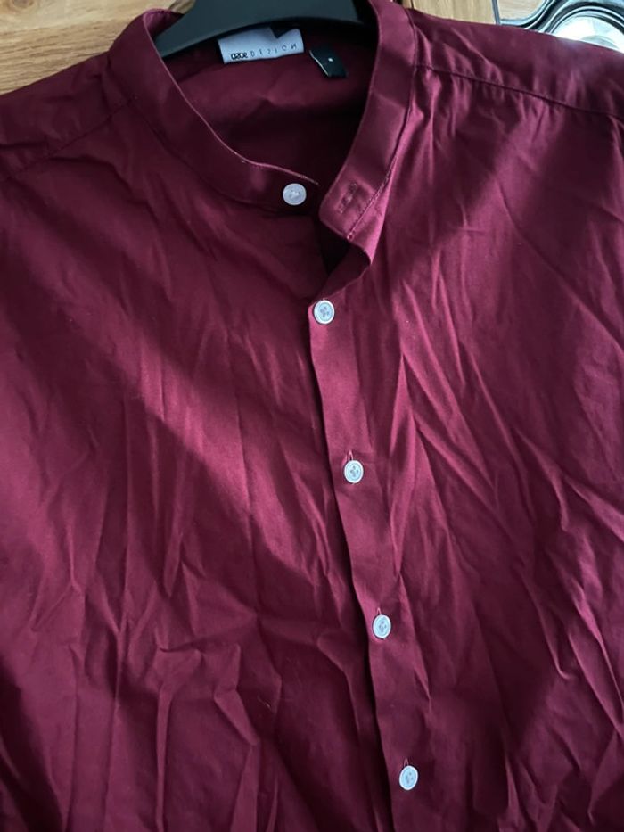 Chemise col bateau bordeaux - photo numéro 2