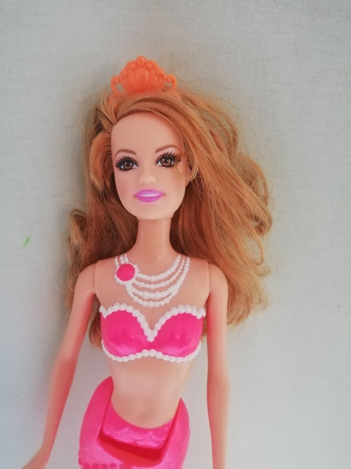 Barbie sirène rose et orange - photo numéro 2