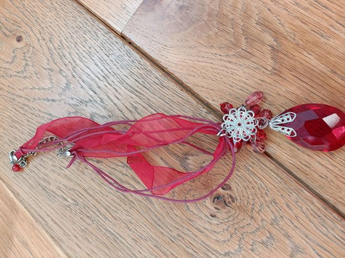 Collier fantaisie rouge - photo numéro 3