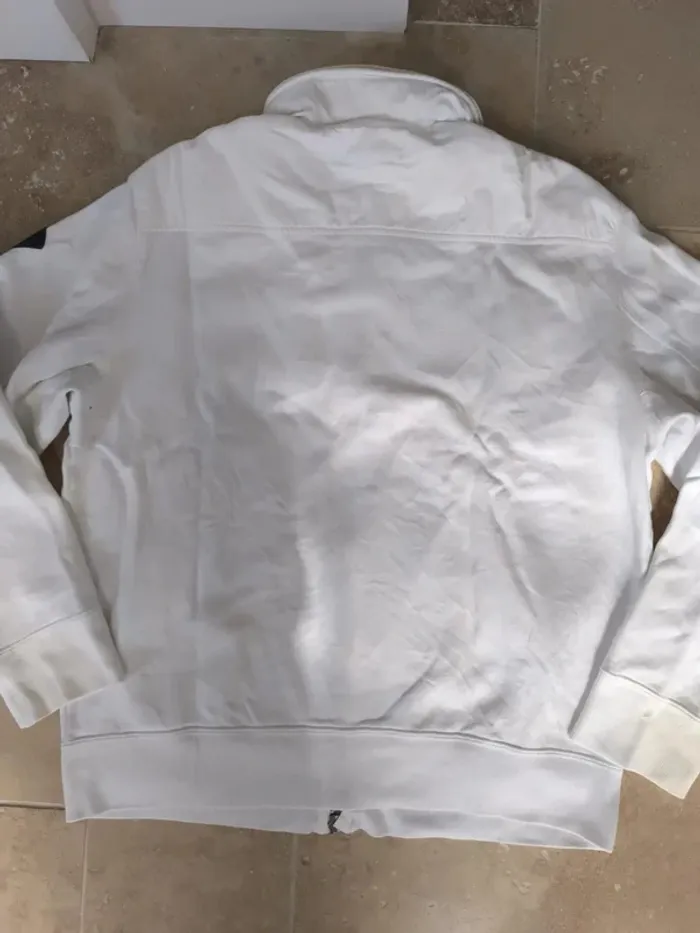 Veste/Jacket zippé bi matière Ralph Lauren L homme blanche excellent état - photo numéro 18