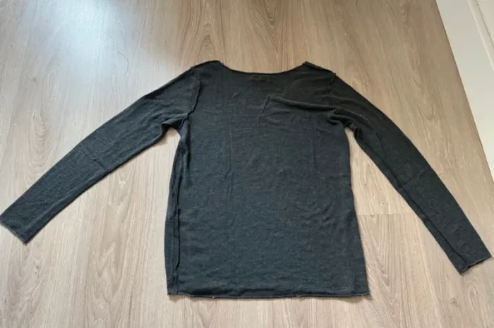 T-shirt manches longues gris - photo numéro 6