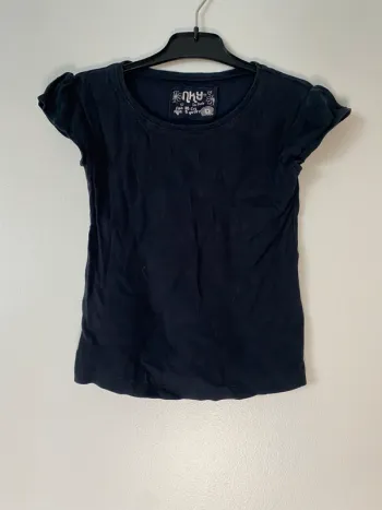 T-shirt uni noir fille (P)