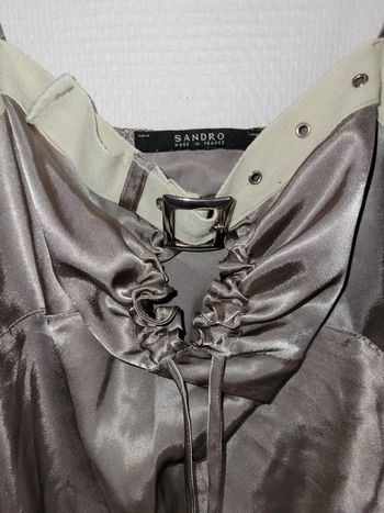 Robe satiné sandro verte