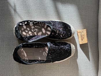 Espadrilles noires style dentelle – Taille 37 – Merry Scott