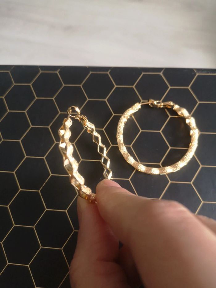 Créoles plaqué or - photo numéro 2