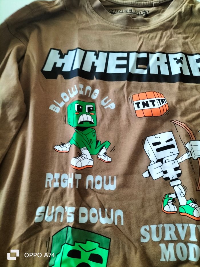 Garçon 13 ans 🩵 T-shirt Minecraft - photo numéro 2