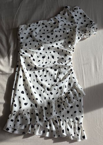 Robe asymétrique à pois Noir et Blanc Taille S