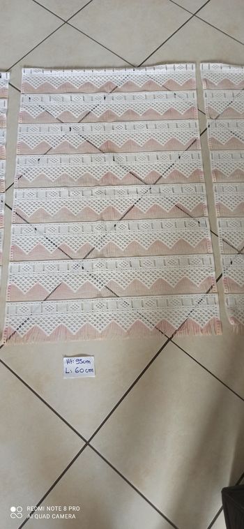 Lot de 3 rideaux h 95 cm l 60 cm