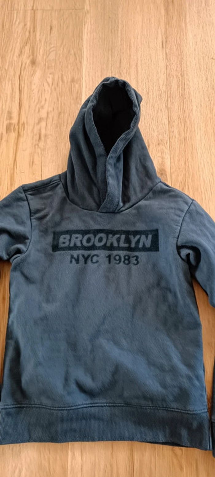 Sweat à capuche gris/noir tape à l'oeil 12 ans - photo numéro 2