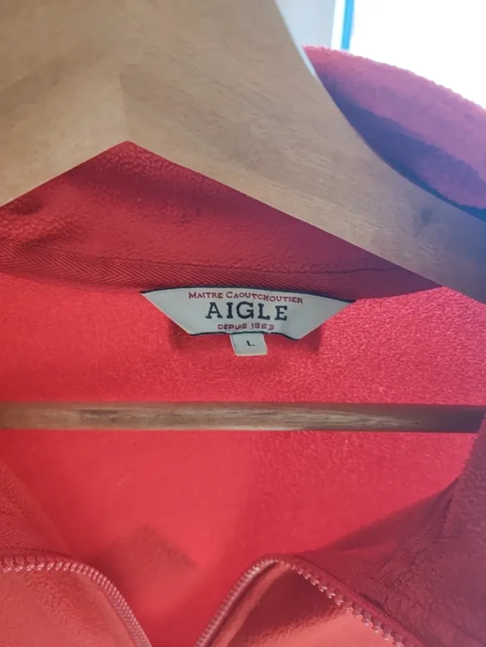 Gilet polaire rouge Aigle taille L - photo numéro 2
