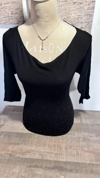 💕 blouse manche 3/4 taille 34 XS 36 s #123 #undeuxtrois #un1deux2trois3