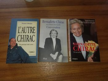 3 livres Bernadette Chirac et Jacques Chirac