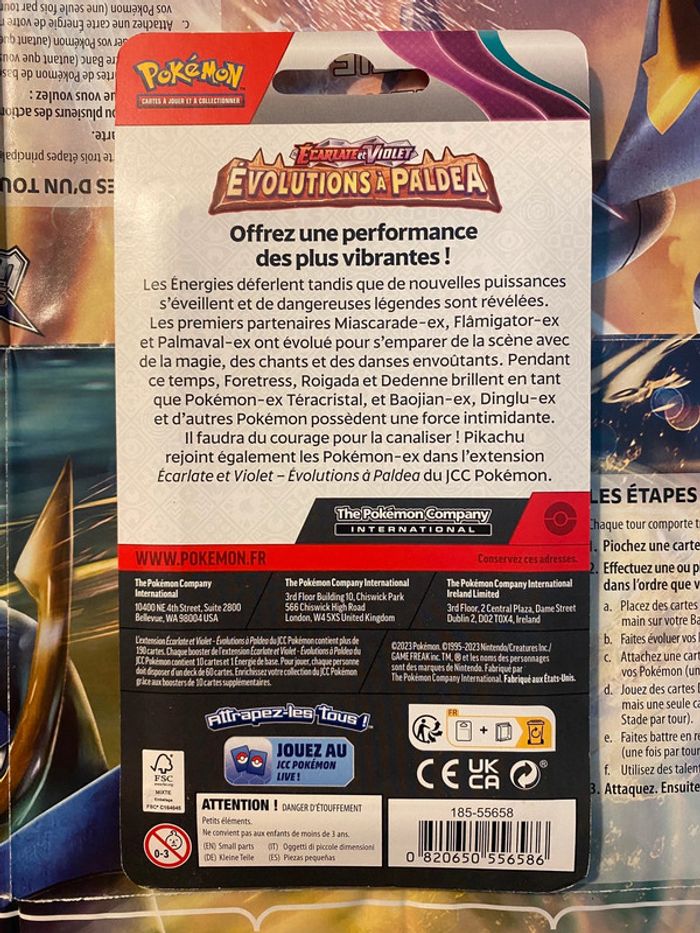 Double Artset Pokémon Évolutions à paldea EV02 - photo numéro 3