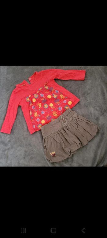 Ensemble 18 mois jupe boule t-shirt