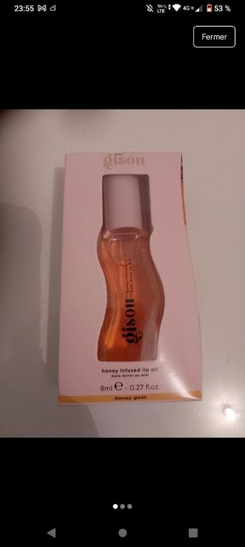 Huile à lèvres parfum miel 