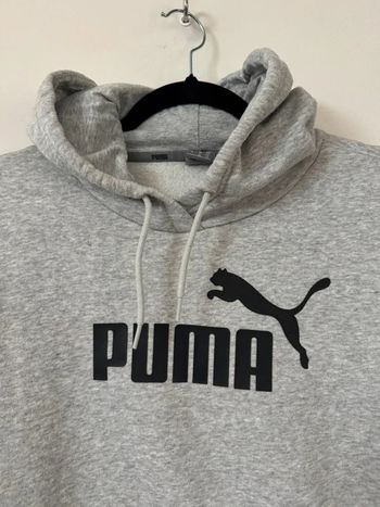 Sweat-shirt Puma gris avec logo noir – Taille L