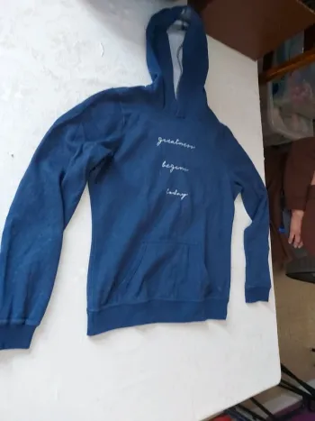 Sweat-shirt à capuche bleu