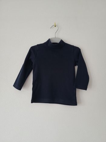 Sous-pull mixte marine Petit Bateau 24 mois TBE