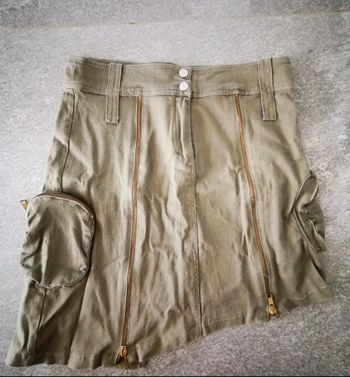 Jupe asymétrique kaki femme S 36