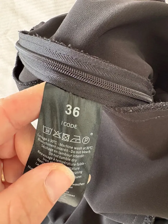 Pantalon portefeuille noir I.Code taille 36 - photo numéro 5