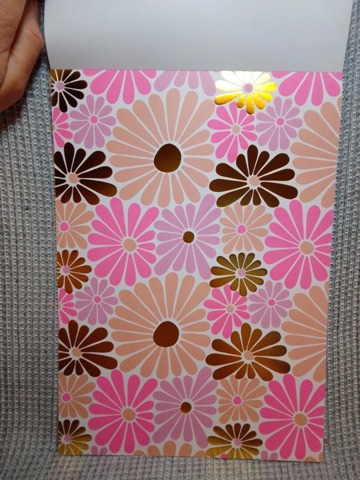 Bloc de papier création design "Flowers"/ Scrapbooking - photo numéro 7