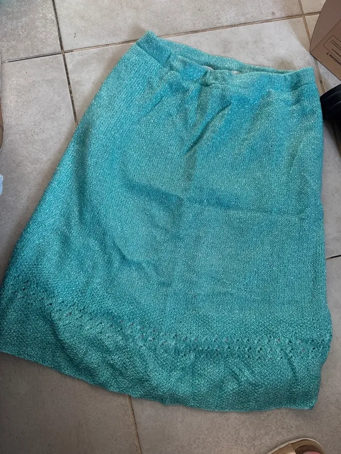 Ensemble turquoise fait main – Taille L - photo numéro 5