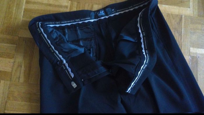 Pantalon  droit  noir  chic  T38  jamais  porte - photo numéro 4