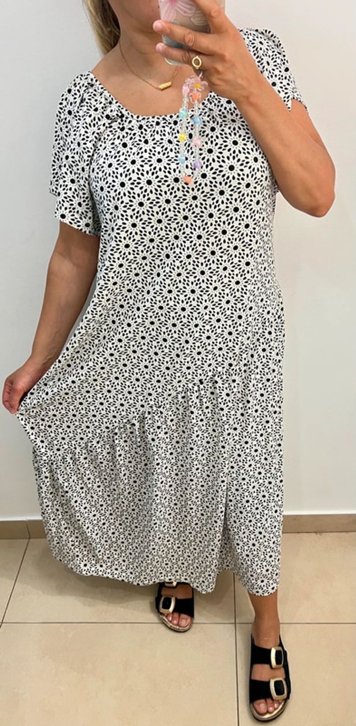 🖤Robe ample longue imprimée Taille M - photo numéro 2