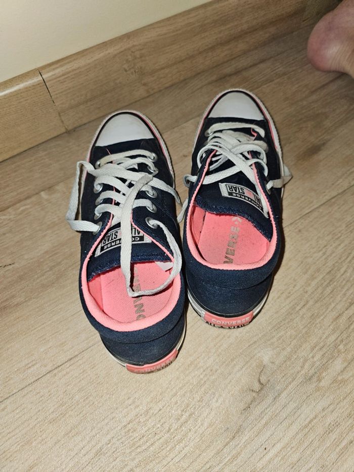 Converses basses jean et rose - photo numéro 4