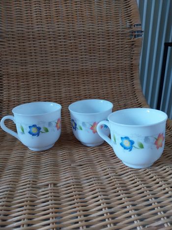 3 tasses à café moka vintage Arcopal